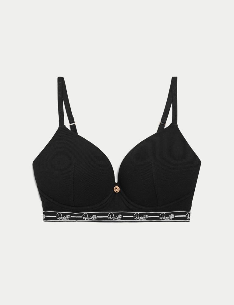 Ribbed Lounge Non-Wired Plunge Bra A-E 2 of 8