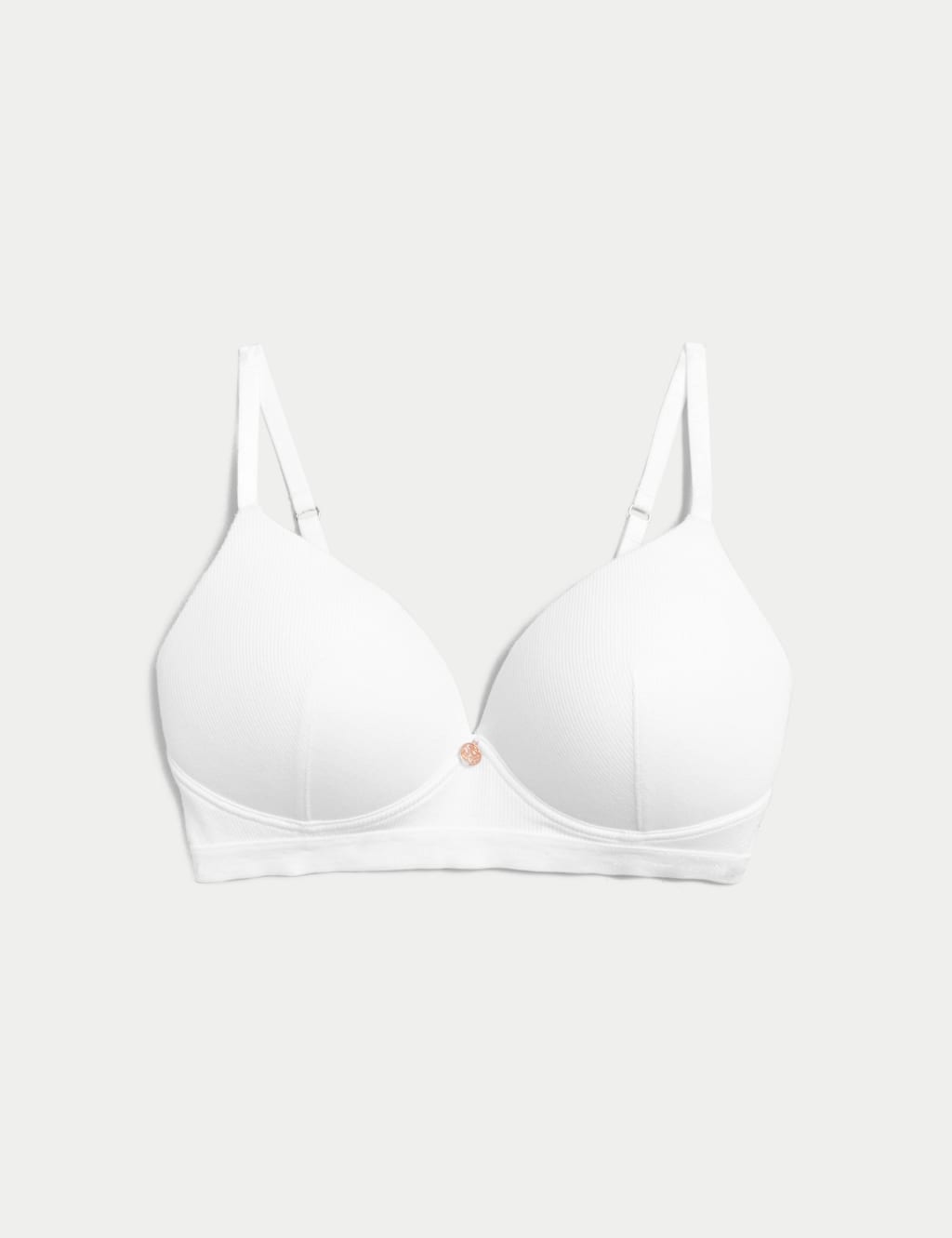 Ribbed Lounge Non-Wired Plunge Bra A-E 1 of 9