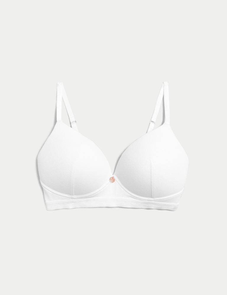 Ribbed Lounge Non-Wired Plunge Bra A-E 2 of 9