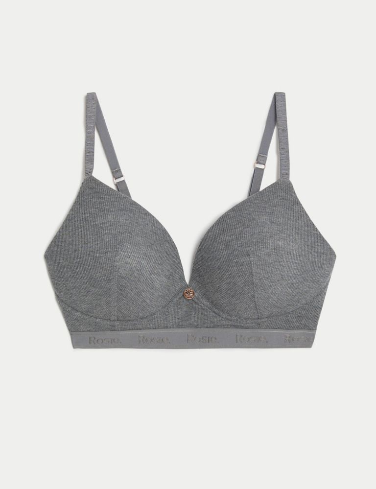 M&S SUMPTUOUSLY SOFT NON WIRED PLUNGE LOUNGE BRA In DEEP MAUVE Size 36DD  £10.99 - PicClick UK