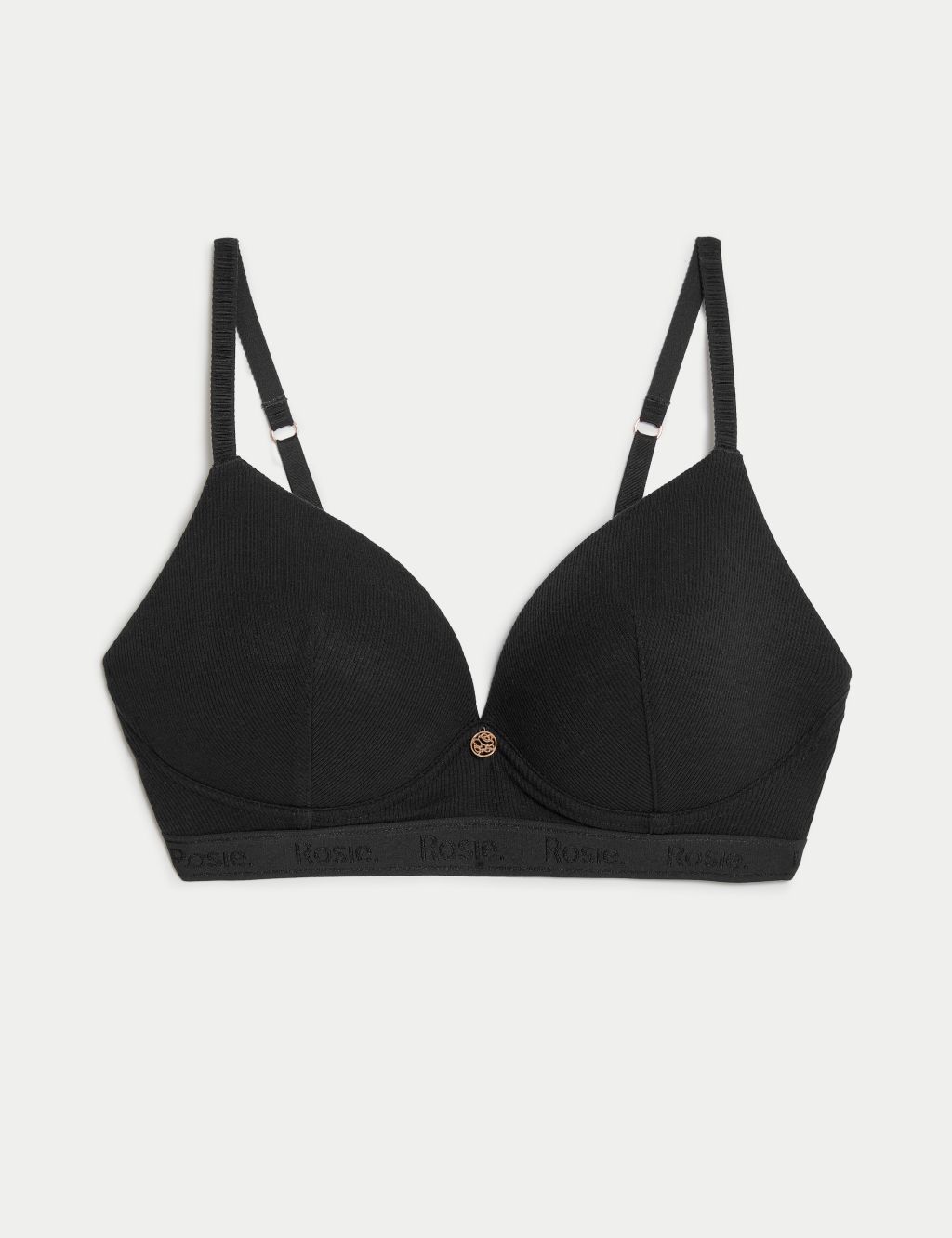 BNWT M&S ROSIE BLACK PADDED NON WIRED BRA SIZE 16 A-C 34-36 RRP £20
