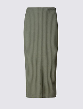 Ribbed Pencil Skirt Image 2 of 3