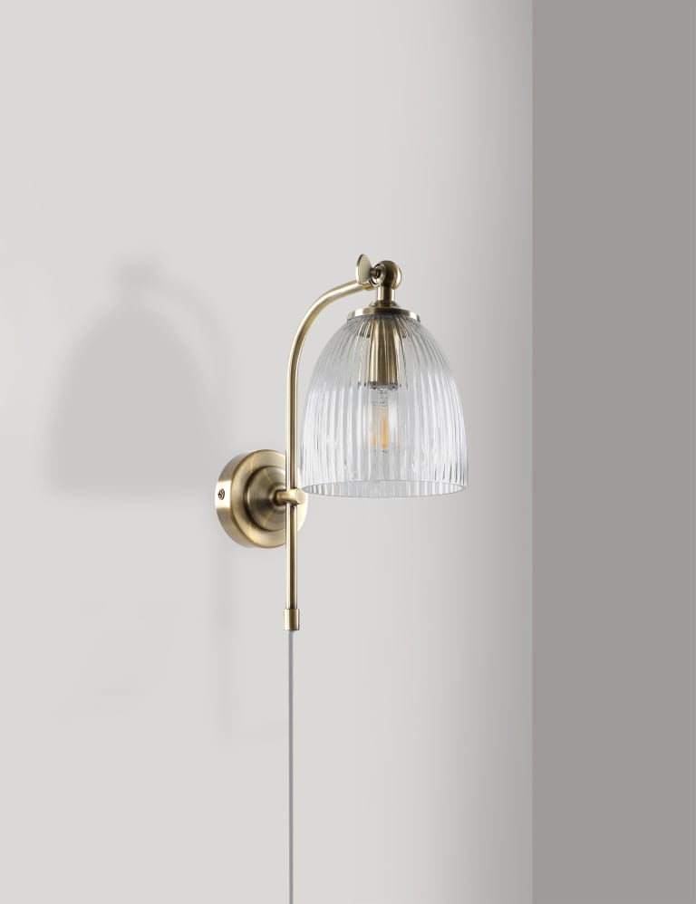 Plug in clearance sconce gold