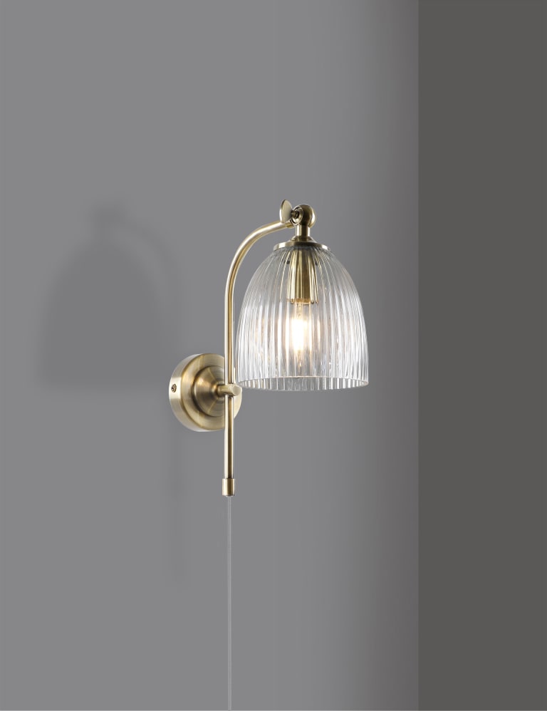 Plug in wall clearance light gold