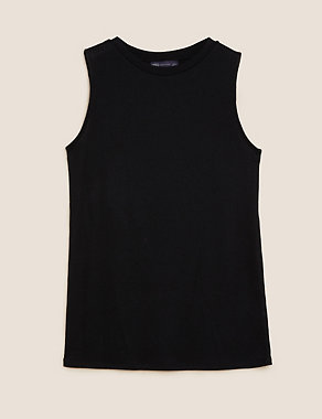 Ribbed Regular Fit Longline Sleeveless Top Image 2 of 5