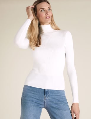 ribbed roll neck