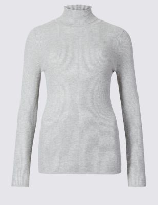 Ribbed Roll Neck Jumper Image 2 of 4