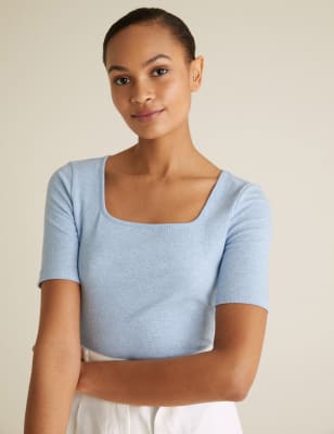 Fitted Square Neck Top