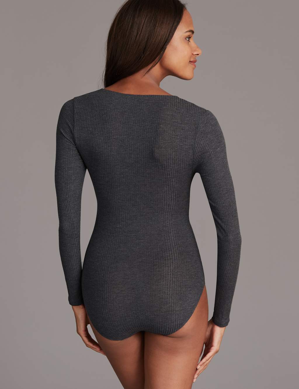 Ribbed Thermal Long Sleeve Body Autograph M&S