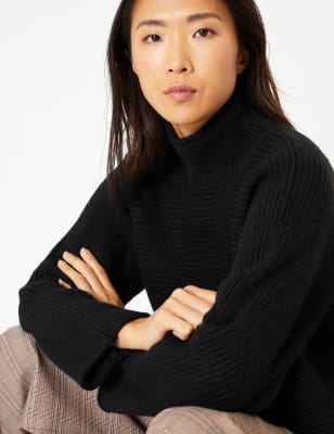 marks and spencer ladies roll neck jumpers