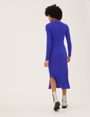 tie front ribbed dress