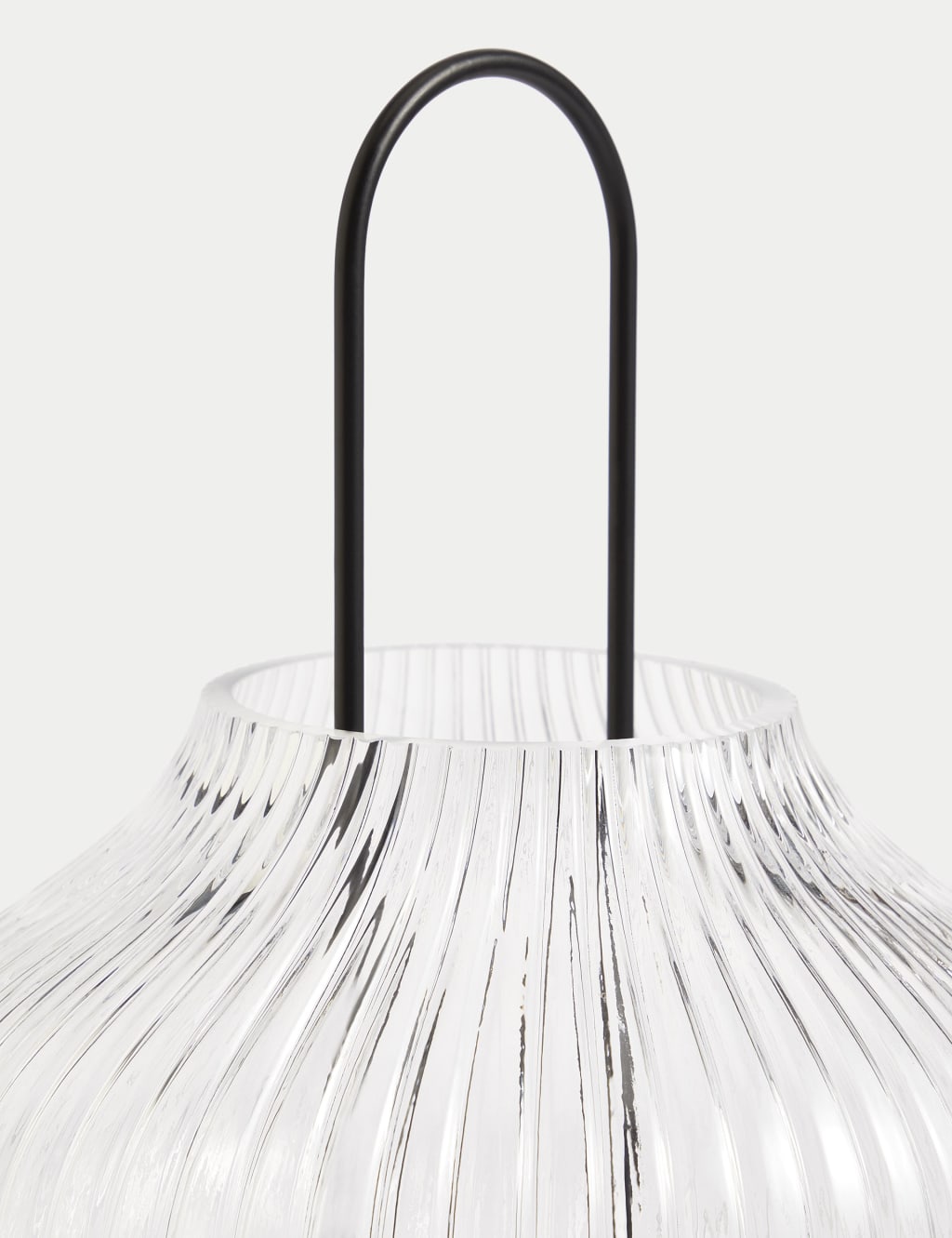 Ridged Glass Lantern M&S Collection M&S