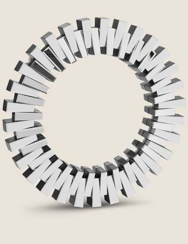 Ridged Large Round Mirror 2 of 5