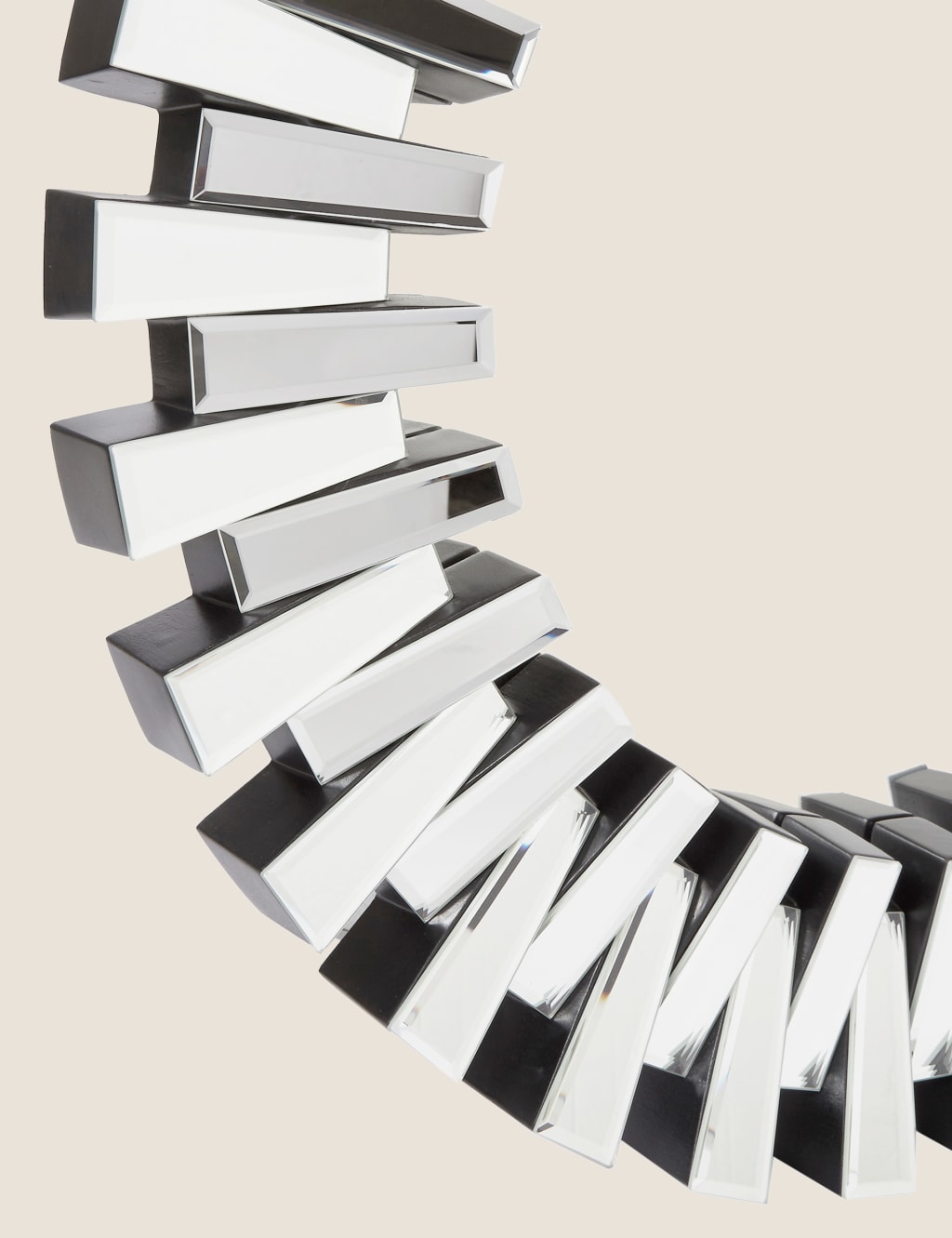 Ridged Large Round Mirror | M&S Collection | M&S