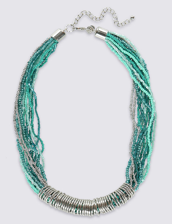 Rings & Seed Bead Necklace Image 1 of 1