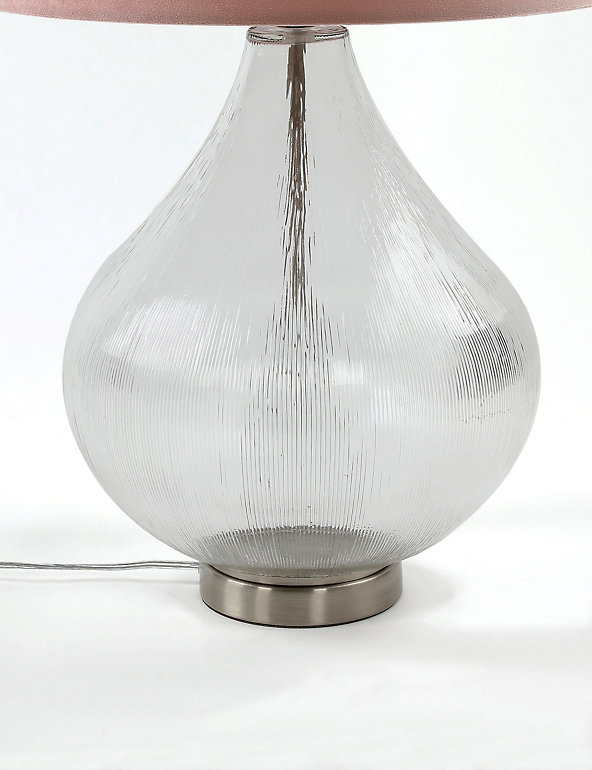 Ripple Glass Table Lamp M S, Glass Bedside Lamp Shades Uk