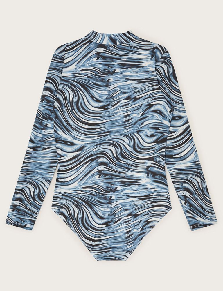 Ripple Print Long Sleeve All In One (7-15 Yrs) 2 of 3