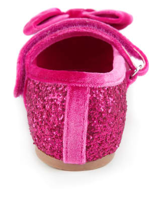 red glitter ballet pumps