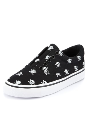 Vans Men's Classic Slip On, Fruit Skull/Black/White