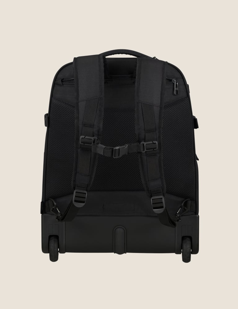 Backpack with suitcase strap on sale