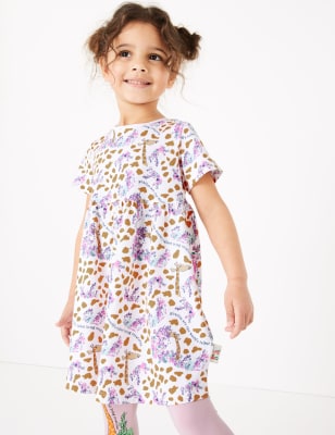 giraffe pintuck mini dress