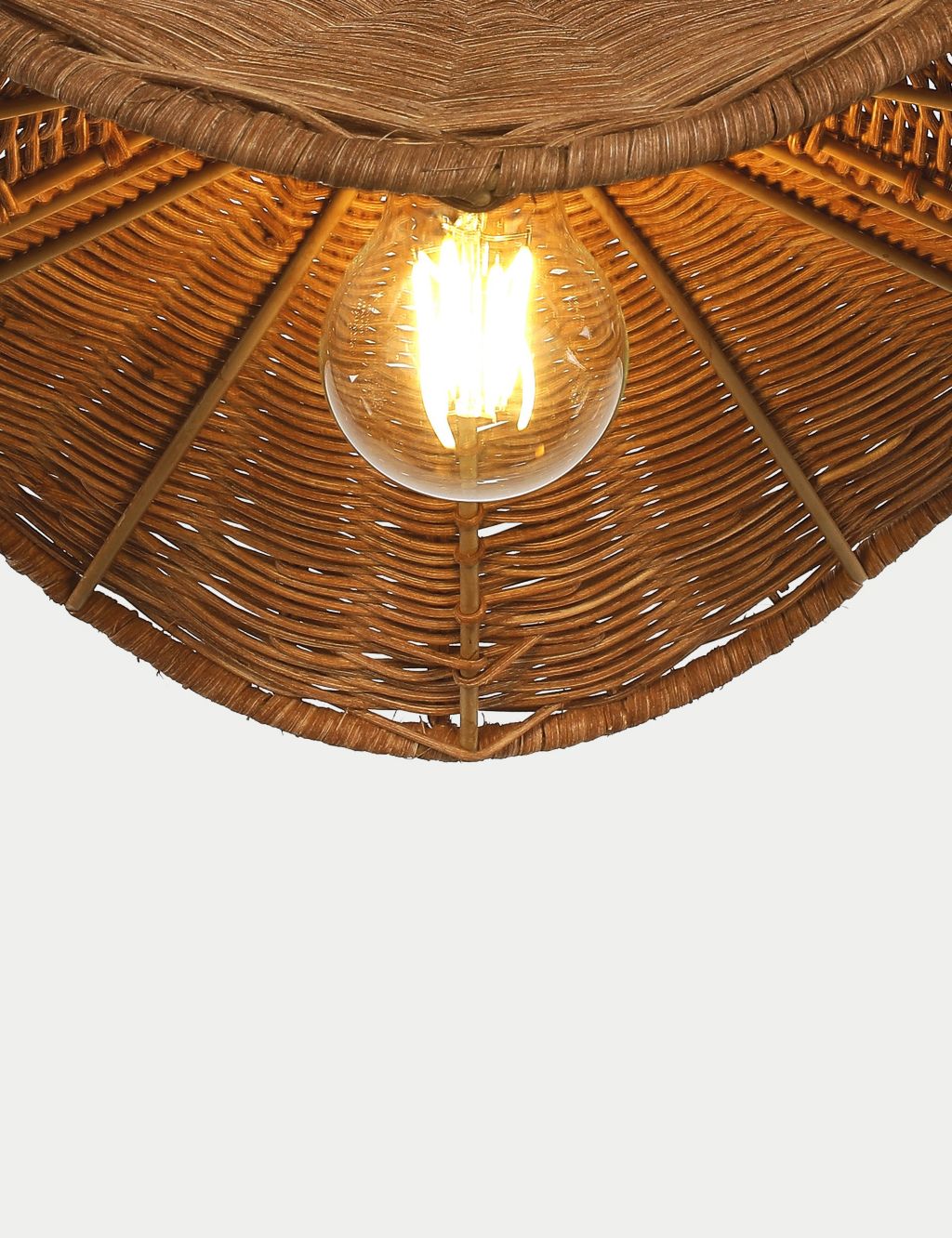 Rocco Rattan Easy Fit Ceiling Lamp Shade 8 of 8