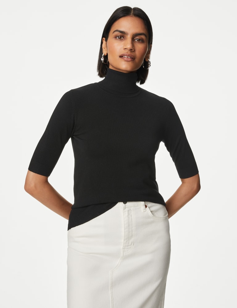 M&s black polo neck outlet