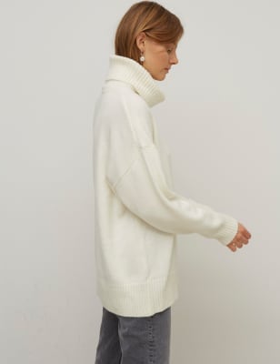 roll neck longline jumper