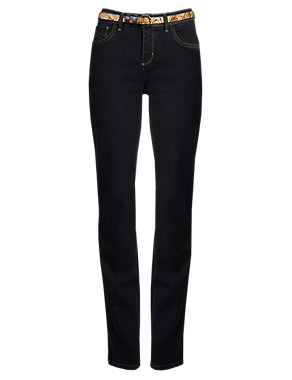 Roma Body Shape Perfect Sculpt Straight Leg Jeans with Belt Image 2 of 8