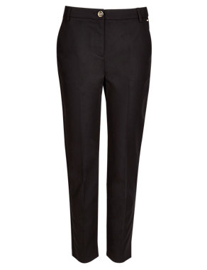 Roma Cotton Rich Ankle Grazer Trousers Image 2 of 5