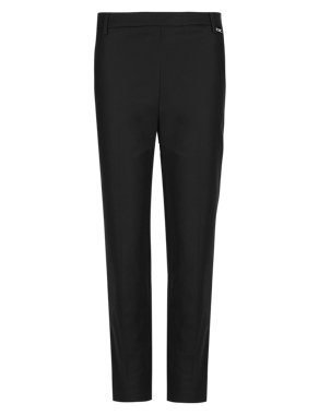 Roma Rise Cotton Rich Ankle Grazer Sateen Trousers Image 2 of 4