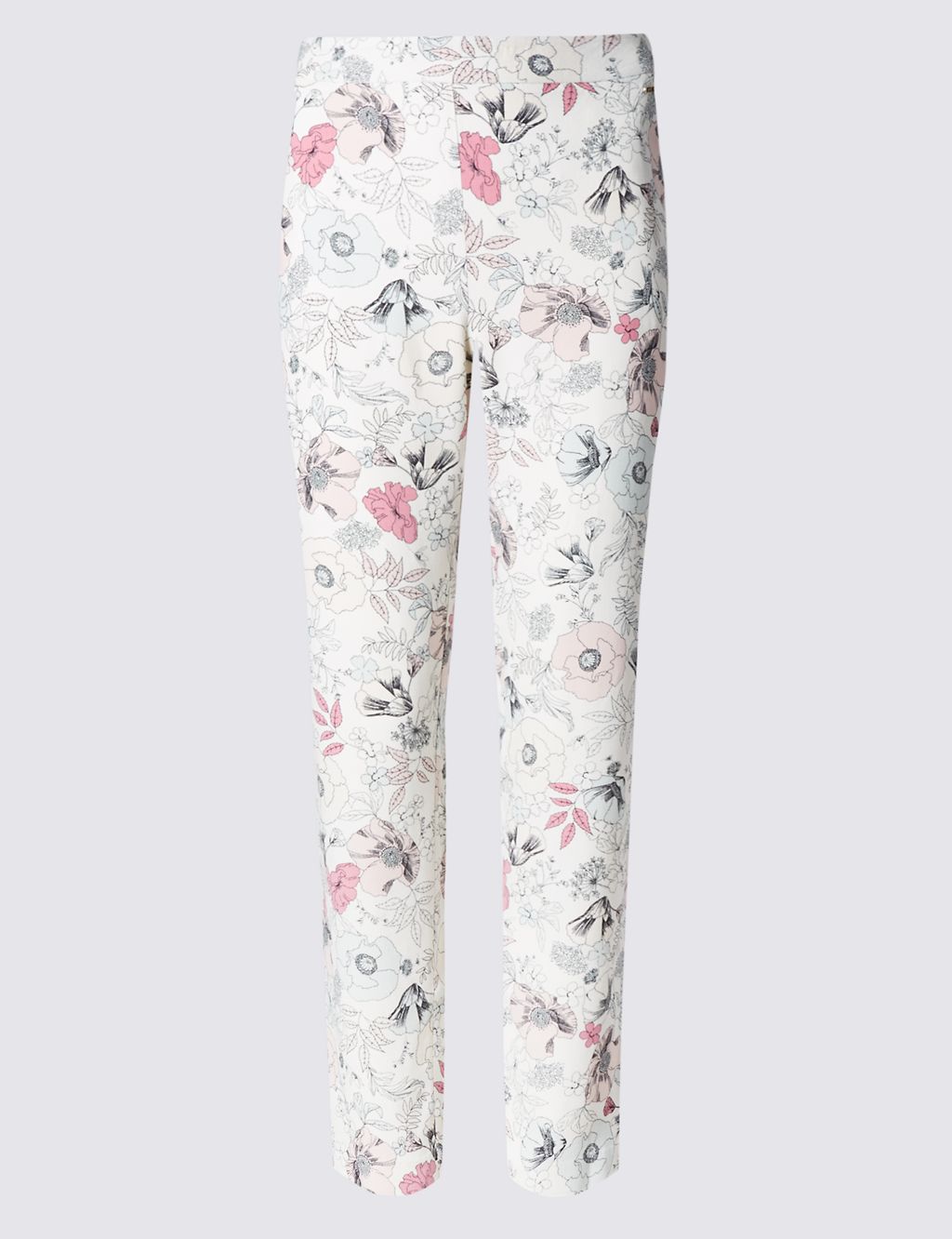 Roma Rise Floral Tapered Leg Trousers 1 of 3