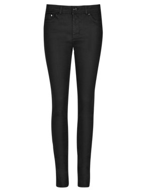 Roma Rise Resin Coated Jeggings Image 2 of 3