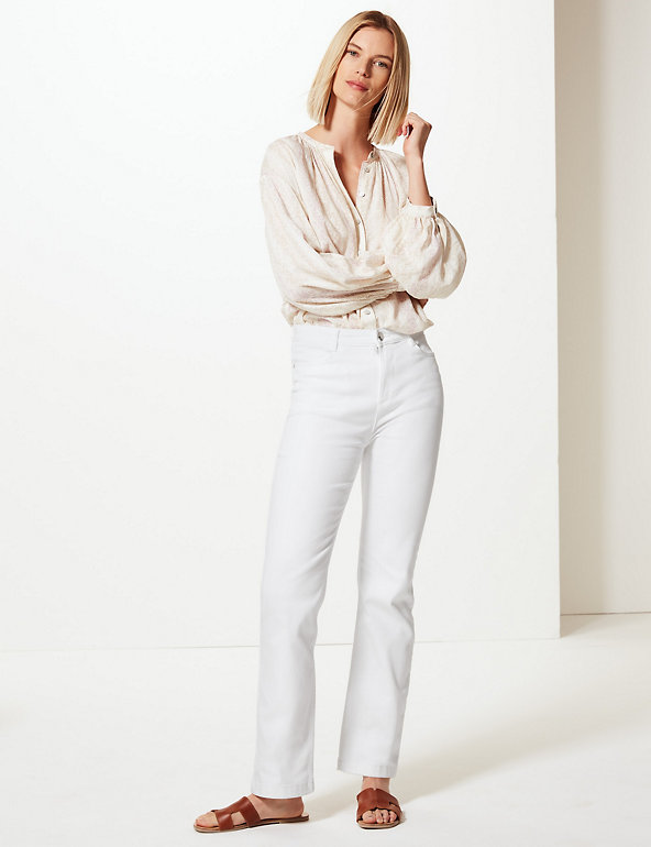 New Womens Marks & Spencer Per Una White Straight Jeans Size 20 16 14 12 10 R£39 