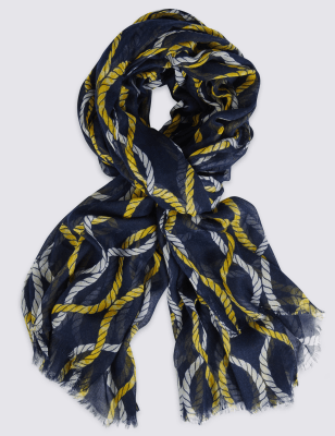 Rope Print Scarf Image 2 of 3