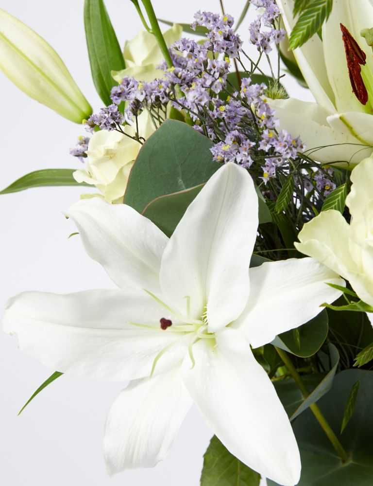 Rose & Lily White Bouquet 4 of 5