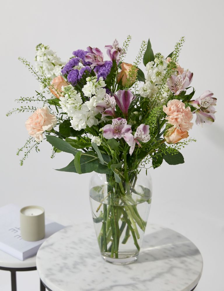 Rose, Alstroemeria & Spray Stock Bouquet 1 of 5