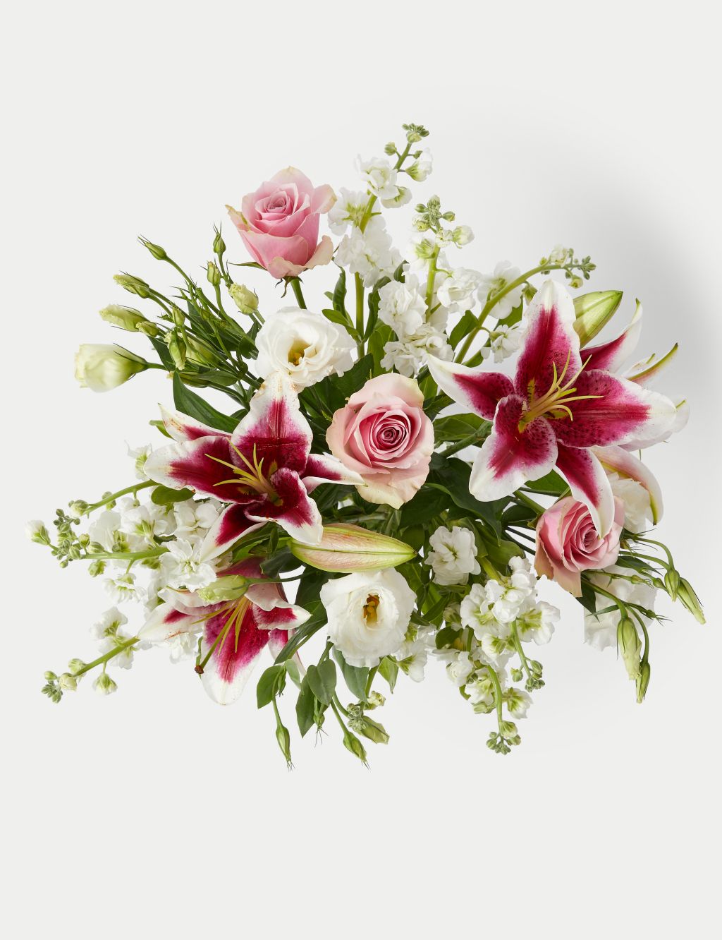 Rose, Lily & Lisianthus Flowers Bouquet 1 of 5