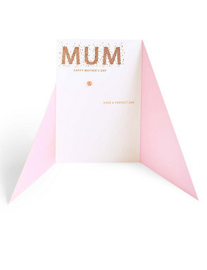 Rose Gold Fold Out Mother's Day Card Image 2 of 3