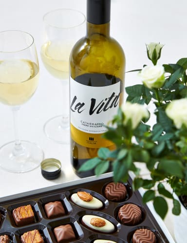 Rose Plant with White Wine & Chocolates Gift 3 of 3