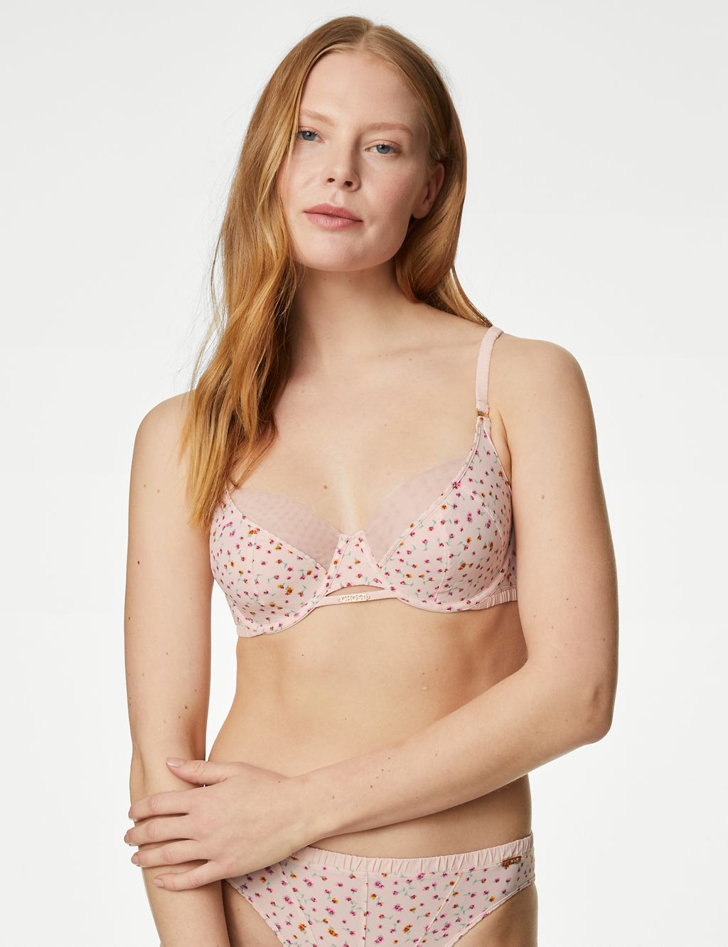 Rose Print Wired Full Cup Bra (A-E) 2 of 7