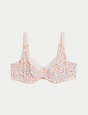 Rose Print Wired Full Cup Bra (F-H) Image 2 of 7