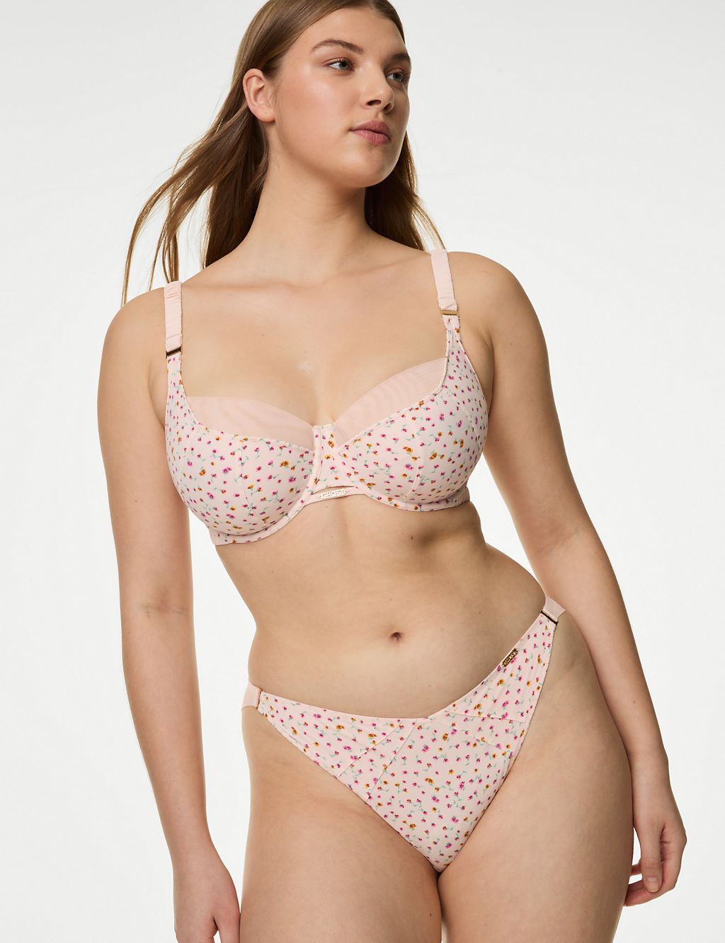 Rose Print Wired Full Cup Bra (F-H) 7 of 7