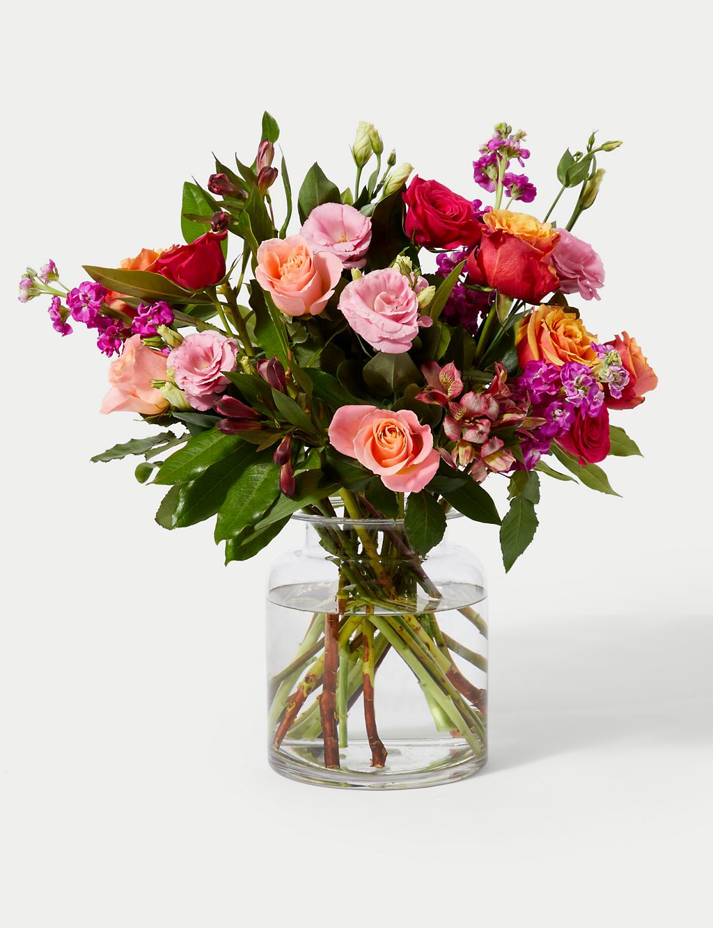 Roses, Lisianthus & Stock Bright Bouquet 2 of 5