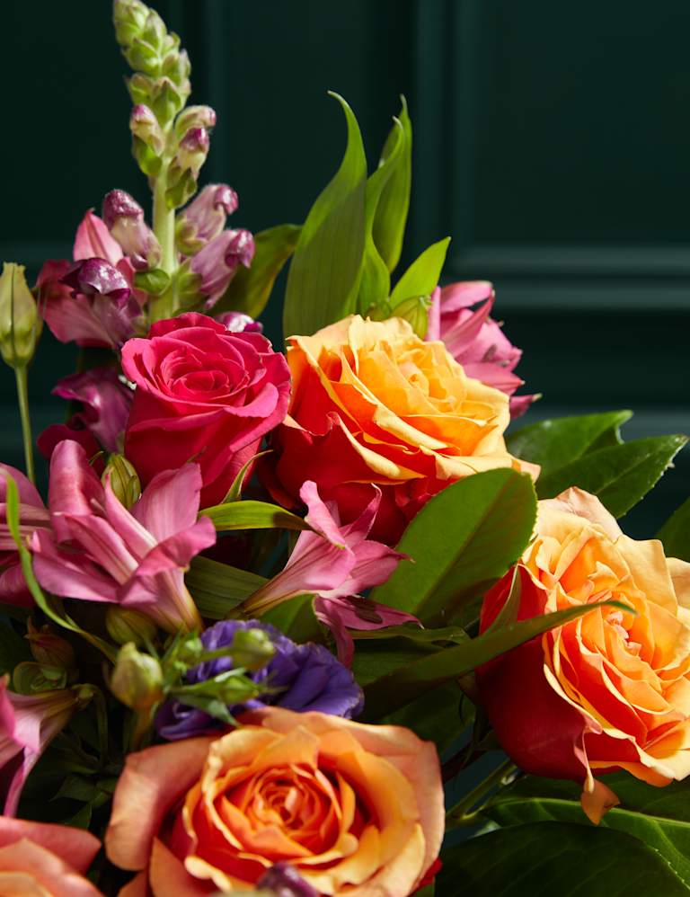 Roses, Lisianthus & Stock Bright Bouquet 3 of 5