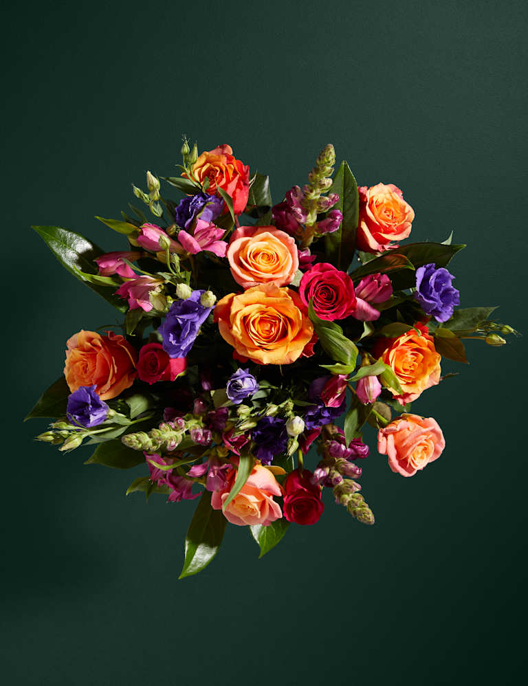 Roses, Lisianthus & Stock Bright Bouquet 3 of 6