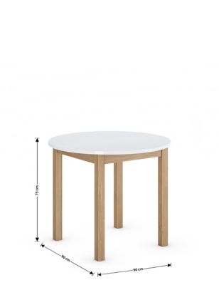 Round 4 Seater Dining Table Loft M S, How Many Chairs Fit Around A 55 Inch Round Table