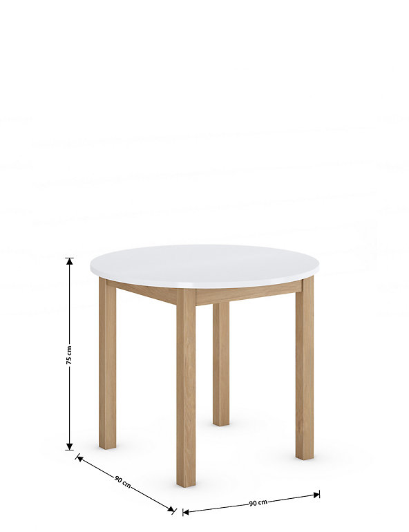 Round Dining Table Loft M S, Round Particle Board Table With 3 Legs