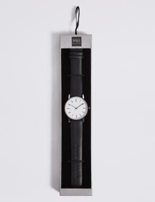 Round Face Analog Modern Watch, M&S Collection