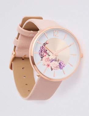 Round Face Floral Watch Set Image 2 of 5